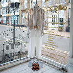 COLLEN & CLARE Linen Wide Leg Trousers in Ivory