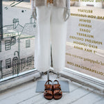 COLLEN & CLARE Linen Wide Leg Trousers in Ivory