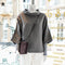 COLLEN & CLARE Linen High Collar Top in Fir Green