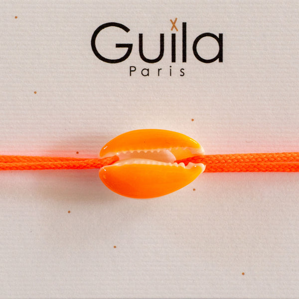 GUILA PARIS Shell Bracelet in Orange