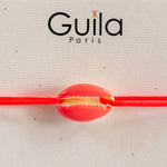 GUILA PARIS Shell Bracelet in Hot Pink