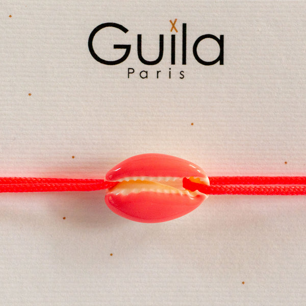 GUILA PARIS Shell Bracelet in Hot Pink