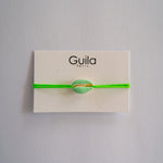 GUILA PARIS Shell Bracelet in Sequinned Water Green