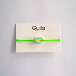 GUILA PARIS Shell Bracelet in Sequinned Water Green
