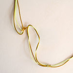 GUILA PARIS Cord Shell Necklace in Sequinned Water Green