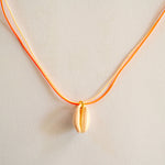 GUILA PARIS Cord Shell Necklace in Nude