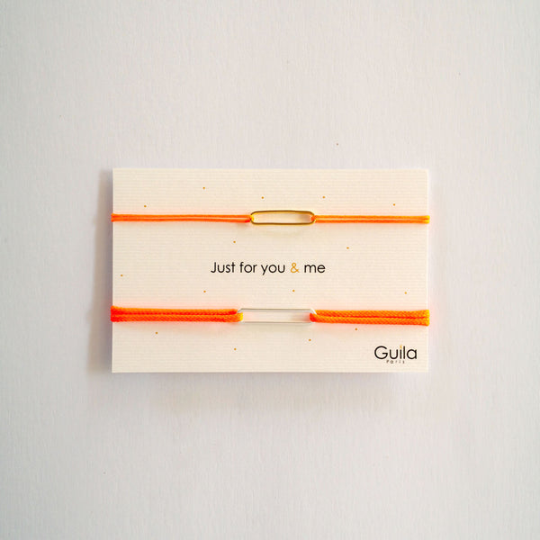 GUILA PARIS You &amp; Me Bracelet in Orange