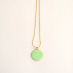 GUILA PARIS Big Indian Necklace in Sequinned Water Green