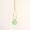 GUILA PARIS Big Indian Necklace in Sequinned Water Green
