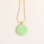 GUILA PARIS Big Indian Necklace in Sequinned Water Green