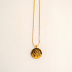 GUILA PARIS Big Indian Necklace in Sequinned Water Green