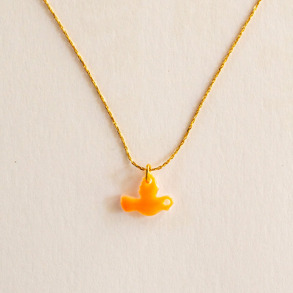 GUILA PARIS Dove Necklace in Coral