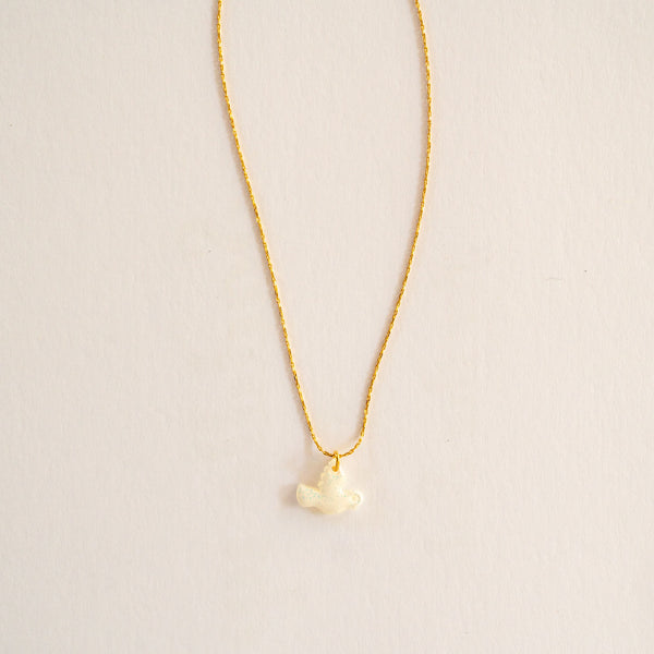 GUILA PARIS Dove Necklace in Sequinned White