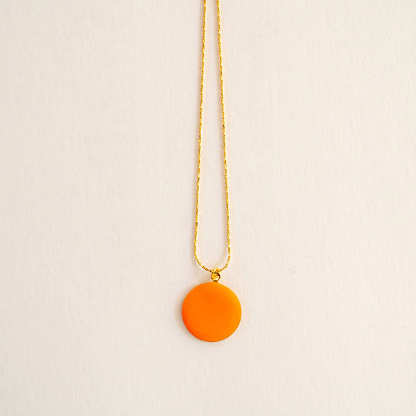 GUILA PARIS Big Indian Necklace in Orange