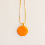 GUILA PARIS Big Indian Necklace in Orange
