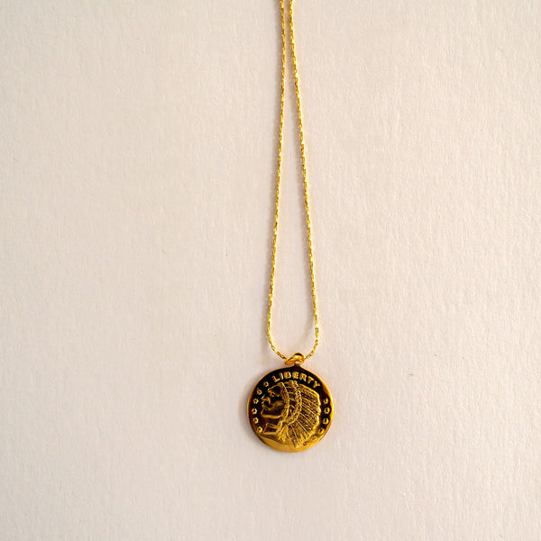 GUILA PARIS Big Indian Necklace in Orange