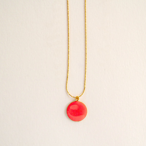 GUILA PARIS Big Indian Necklace in Hot Pink