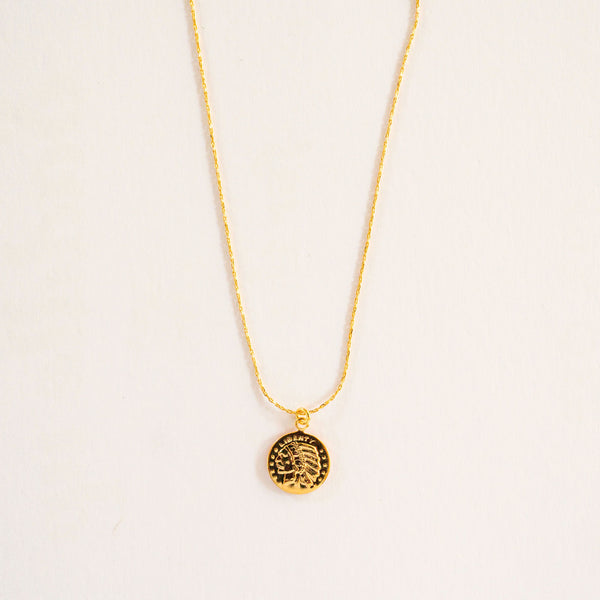 GUILA PARIS Small Indian Necklace in Orange