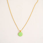 GUILA PARIS Small Indian Necklace in Sequinned Water Green