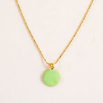 GUILA PARIS Small Indian Necklace in Sequinned Water Green