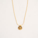 GUILA PARIS Small Indian Necklace in Sequinned Water Green