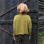 COLLEN & CLARE Pea Crop Cashmere and Lambswool Jumper in Moss Marl