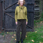 COLLEN & CLARE Pea Crop Cashmere and Lambswool Jumper in Moss Marl