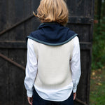 COLLEN & CLARE Bontie Cashmere and Lambswool Scarf in Navy Marl/Pine Marl