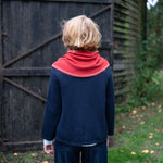 COLLEN & CLARE Cashmere and Lambswool Scarf in Rust/Stone Marl