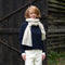 COLLEN & CLARE Gap Large Wrap Scarf in Natural/Navy