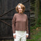 COLLEN & CLARE Pea Crop Cashmere and Wool Jumper in Chestnut