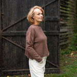 COLLEN & CLARE Pea Crop Cashmere and Wool Jumper in Chestnut