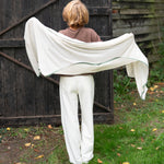 COLLEN & CLARE Gap Large Wrap Scarf in Natural/Forest Green