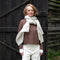 COLLEN & CLARE Gap Large Wrap Scarf in Natural/Forest Green