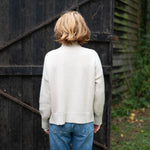 COLLEN & CLARE Baylee Cashmere and Lambswool Funnel Neck Jumper in Birch