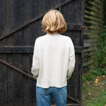 COLLEN & CLARE Baylee Cashmere and Lambswool Funnel Neck Jumper in Birch