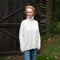 COLLEN & CLARE Zuri Cotton Roll Neck Jumper in Natural Marl
