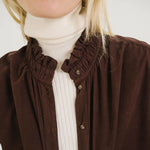 SACRECOEUR Soline Cord Pie Crust Shirt in Cacao