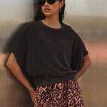 BY-BAR Nuki Slub Top in Coffee Bean