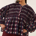 BY-BAR Mine Ikat Blouse in Wine Ikat Print