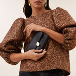 BY-BAR Jet Sparkle Cheetah Blouse in Copper