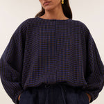BY-BAR Gaya Check Blouse in Galaxy Check
