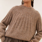 BY-BAR Zoe Alpaca Blend Jumper in Biscuit Melee