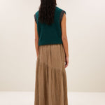 BY-BAR Noby Coco Spencer Knitted Vest in Dark Green
