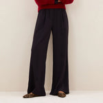 BY-BAR Benji Wide Stripe Long Trousers in Wine