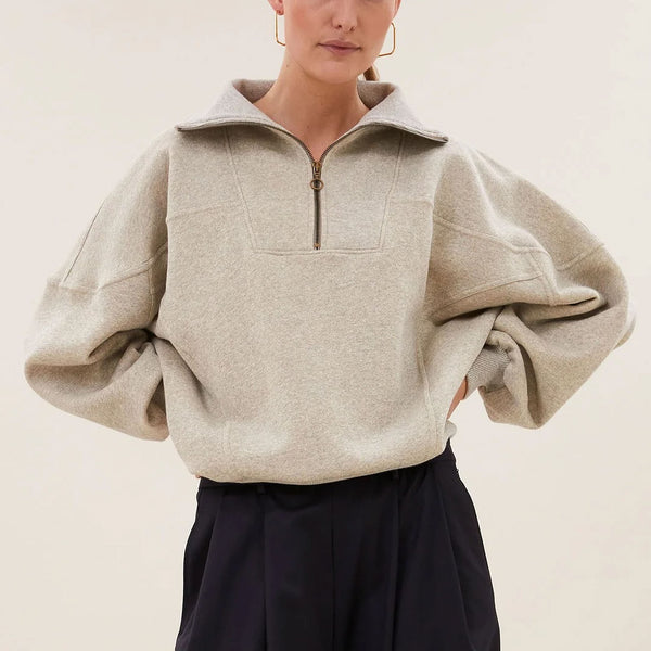 BY-BAR Roos Sparkle 1/2 Zip Jumper in Gold