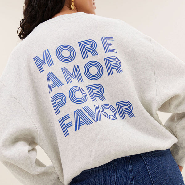 BY-BAR Lili Amor Sweater in Light Grey Melee