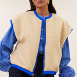 BY-BAR Gio Oversized Reversible Gilet in Kingsblue
