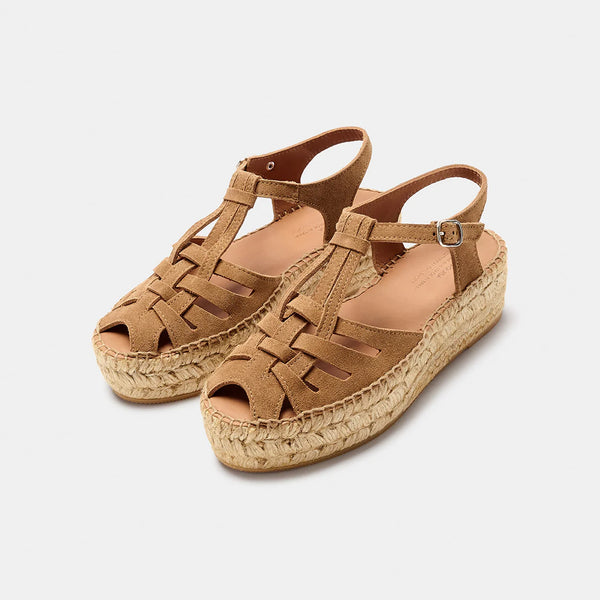 NAGUISA Bemol Espadrille Sandals in Caramel