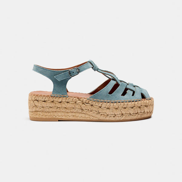 NAGUISA Bemol Espadrille Sandals in Denim